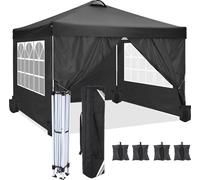 Gazebo, imperméable, pliable, noir