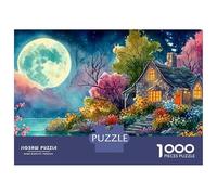 Gazebo Jardin Puzzle 1000 PiècesMoon Cottage pour Experts Carton Anti-Stress sans Reflets pour Collectionner Livraison Rapide 52x38cm/1000pcs