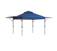 Gazebo Pliant Gazebo escamotable avec auvents Doubles Extensibles, Tente de réception Facile à Monter(Blue)
