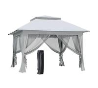 Gazebo Pliant Gazebo escamotable avec Filet et Sac de Transport à roulettes, Tente de réception en Hauteur, auvent instantané, abri Pare-Soleil
