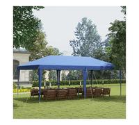 Gazebo Pliant Gazebo escamotable, Tente à Double Toit Pliable, auvent de Mariage Haut de Gamme, Bleu(Dark Grey)