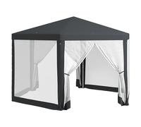 Gazebo Pliant Gazebo Hexagonal for Patio, Tente de réception extérieure Gris foncé