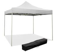 Divina Garden Gazébo pliant 2x2 – Blanc, recouvert de PVC imperméable