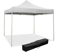 Gazébo pliant pliant 2X2 Blanc recouvert de PVC imperméable