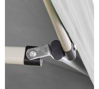 Gazébo pliant pliant 3 X 3 Blanc recouvert de PVC imperméable