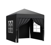 Gazebo Pliant Tonnelle escamotable d'extérieur en Toile imperméable, Pare-Soleil, Tente de Jardin, Pare-Soleil, Parasol de Plage, auvent, bâche, abri(2M Black Side)