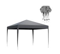 Gazebo Pliant Tonnelle Pop-up, chapiteau, auvent, Tente de Jardin, de Mariage, de Protection Solaire, abri de Maison, Hauteur réglable(3x3m-Grey-No Sides)