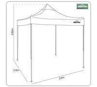 Gazebo Pop Up Dellonda Premium 2x2m Résistant À L'Eau En PVC Vert DG128