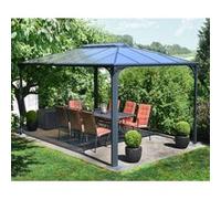 Palram Tonnelle autoportante Martinique aluminium toit polycarbonate 4,3x2,95 m Gris anthracite