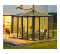 Canopia By Palram Tonnelle de jardin fermée autoportante Ledro 3x3 m Gris