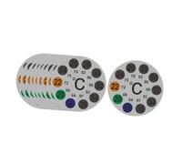 Gazechimp 10 Autocollants Ronds pour Thermomètre D'aquarium 18-36°C à Coller