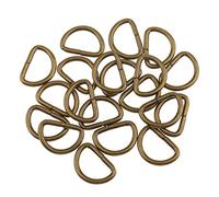 Gazechimp 100 x Demi Anneau En Alliage Bricolage Accessoire Sac Ceinture Bijoux - Bronze, 12x8x1.8mm
