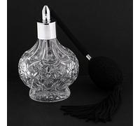 Gazechimp 100ml Bouteille de Parfum Rechargeable en Verre Claire Style Vintage Flacon Voyage avec Atomiseur Long - Noir