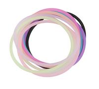 Gazechimp 10pcs Femmes De Silicone élastiques Fille D 'Bracelet Corde De Cheveux Bracelets -Mélangés Couleurs