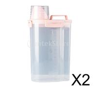 Gazechimp 2X Bac de Stockage Hermétique pour de Compagnie pour de Nourriture pour et Chat