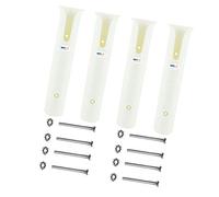 Gazechimp 4pcs Pêche Porte-Cannes de Bateau 4 Tubes avec 8X Vis Montage Accessoires de Pêche - Blanc