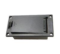 Gazechimp 9V Support de Batterie Boîte à Piles Plate en Plastique Accessoire Remplacement pour Guitare Basse Pick-ups Active Noir