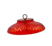 Gazechimp Baffle pour Mangeoire Oiseau Bouclier de Pluie Étanche pour Abri Suspendu Anti-Rongeur PP Acier Convient Jardin Véranda Balcon, Rouge