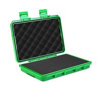 Gazechimp Boîte de Rangement Étanche pour Outils Instrument Coffret de Transport Robuste avec Mousse Personnalisable Système de Fermeture Fiable Utilisation Pou, Green S