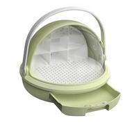 Gazechimp Boîte D'Élevage pour Vers à Soie Conteneur D'Alimentation Cage Habitat Transparente avec Poignée Fonction Chambre Spacieuse PP Adaptée à, Vert