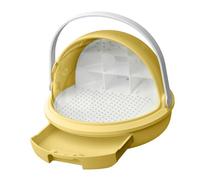 Gazechimp Boîte D'Élevage pour Vers à Soie Conteneur D'Alimentation Cage Habitat Transparente avec Poignée Fonction Chambre Spacieuse PP Adaptée à, Jaune