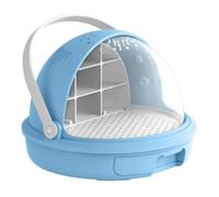 Gazechimp Boîte D'Élevage pour Vers à Soie Conteneur D'Alimentation Cage Habitat Transparente avec Poignée Fonction Chambre Spacieuse PP Adaptée à, Bleu