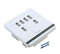 gazechimp Chargeur Mural USB à 6 Ports, Prise Murale Pour Centre De Charge 3.4A Commutateur De Panneau De Prise D'alimentation Pour Téléphones, Tablettes Et Aut