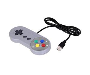 Gazechimp Contrôleur Gamepad Gamer Joypad USB Rétro Classique Pour Pc Mac Jeux Nintendo Snes