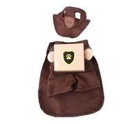 Gazechimp Costume Chien Facteur Tenue Amusante pour Animal de Compagnie Cape Chapeau Boîte Accessoires Polyester Confortable Adapté à Chiens Chats pour Photos F, S