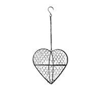 Gazechimp Couronne Suspendue en Forme de Cœur, Cadre en Fil de Fer pour Jardinière, Décoration Intérieure et Extérieure, Mur