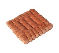 Gazechimp Coussin Biscuit Tapis Moelleux Chaise Biscuit Déco Assise Velours Cristal Rembourré Doux Épais Pratique pour Salon Chambre Bureau Cadeau, Place Brune