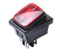 Gazechimp Interrupteur à Bascule Lumineux 12V Étanche 4 Pin on-Off DPST - Rouge