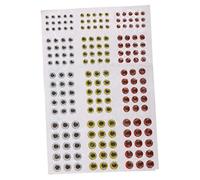 Gazechimp Lot de 183pcs Yeux Oeil Poisson à Leurre de Pêche Mixte Taille 3/4/5 / 6mm