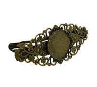 Gazechimp Lot de 2pcs Retro Barrette Français Ressort Floral Cabochon Pince à Cheveux Charme pour Femmes Filles