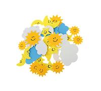 Gazechimp Lot de 30pcs Mousse Nuages Soleil Lune Autocollant Adhésif Enfant Artisanat DIY