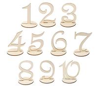 Gazechimp Marque Place Numéro de Table 1-10 en Bois Accessoire Champêtre pour Mariage