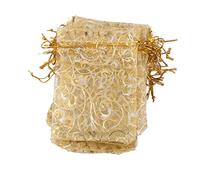 gazechimp or 100 x Sachet Pochette cadeau organza Sacs Bijoux 9 x 12 cm