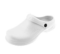 Gazechimp Paire Chaussures Unisexe Sabots d'Infirmier Médecin Hopital Mules avec Bretelles Antidérapants et Imperméables - Blanc, 38