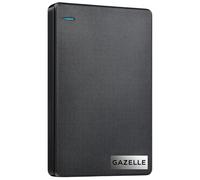 GAZELLE Disque dur externe portable ultra fin 2 en 1 type C et USB 3.0, compatible avec PC, Mac, ordinateur portable, PS4, Xbox, iPad, tablette, mobile (Noir)