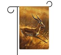 Gazelles Leap Yard Flags Decorations Outdoor Garden Flag Yard Sign for Winter Christmas Seasonal Outside Outdoor 12.6in''×18.5in''