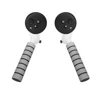 GazeVR | VR Foam Grip Handles for Meta Quest 3 & 3S |Beat Saber, Gorilla Tag and More Games (Black & Grey, Regular)