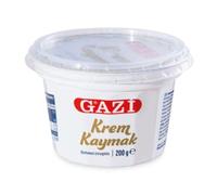 Gazi Crème Kaymak Crème Produit 100 % LAIT DE VACHE Teneur en matières grasses de 23 % 200 g avec épicerie Pufai