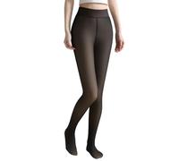GAZIL Collants thermiques pour femmes avec doublure polaire, collants d'hiver épais, apparence transparente, leggings chauds pour temps froid (144-177LB)