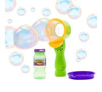 Gazillion Bubbles VorTech Wand - Ventilateur à Bulles Portable sans pales - Sûr, sans pales - Idéal pour s'amuser en Plein air - Comprend Une Solution à Bulles de 113,4 g, Vert
