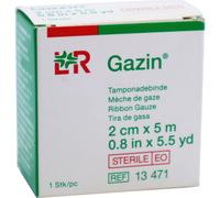 Gazin Mèche De Gaze Stérile 2cm x 5m 1 Pièce