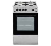 Gazinière Beko CSG 42011 FS - Cuisinière pose libre largeur : 50 cm profondeur : 50 cm hauteur : 85 cm Silver