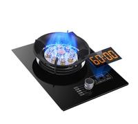 Gaziniere Gaz, Cuisinière À Gaz À 1 Brûleur, Table De Cuisson À Gaz En Verre Trempé Noir, Protection Contre L'extinction Par Thermocouple/allumage Électronique Par Impulsion(NG)