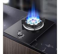 Gaziniere Gaz， Cuisinière À Gaz En Verre Trempé De 5,2 KW, Cuisinières À Gaz Haute Puissance À Poser Et Encastrées, Brûleur De Cuisinière À Gaz Domestique De Cuisine Portable(LPG)