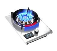 Gaziniere Gaz, Cuisinière À Gaz Portable D'intérieur, Cuisinière À Gaz À Brûleur Unique, Minuterie À Feu Élevé À Neuf Cavités, Avec Protection Anti-extinction, Pour La Cuisine À Domicile(NG)