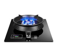 Gaziniere Gaz, Cuisinière À Gaz Portable D'intérieur - Cuisinière À Gaz en Verre Trempé De 5,2 KW, Brûleur De Cuisinière De Cuisine Domestique avec Fonction De Minuterie(NG)